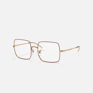 Ray Ban gold clear frames. UV lens with blue light filter.